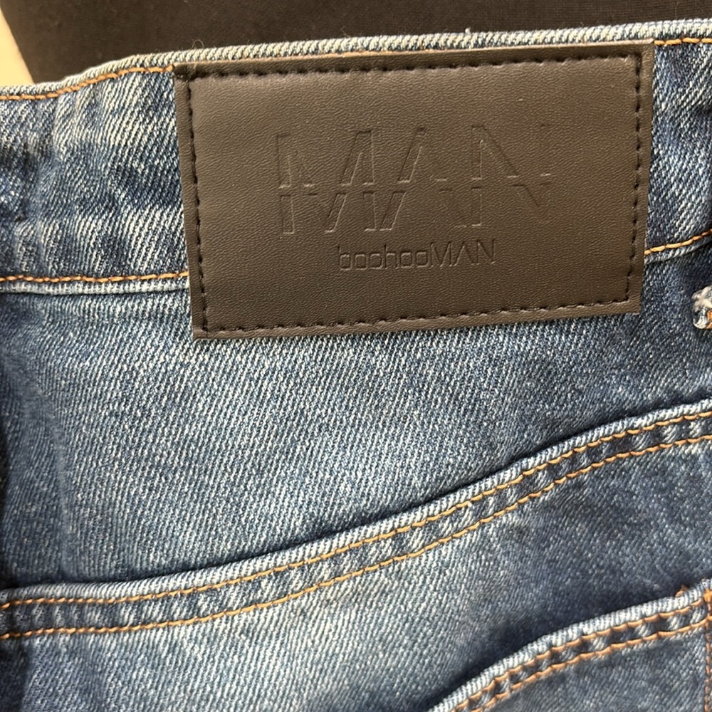 Men Distressed Blue Denim Jeans men size 32 - Picture 5 of 6